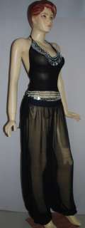 Black Harem Pant+Top indian Dance Costume plus size  