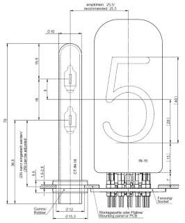 Here you see the drawing of the CT IN 18 colon tube 