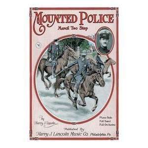  Vintage Art Mounted Police March Two Step   02838 6