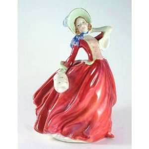  Royal Doulton Autumn Breezes HN1934   Red dress with gloss 