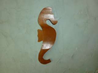   Mid Century Modern Wood Carved Sea Horse Wall Decoration  