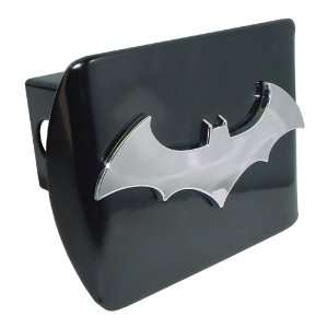 Batman Black and Chrome 3D Bat Emblem Metal Trailer Hitch Cover 