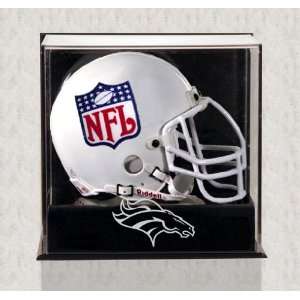   Broncos Mini Helmet Display Case   Wall Mounted