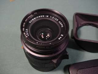 Leica Summicron M 12/28 mm ASPH Lens w/caps & case 0726984116048 
