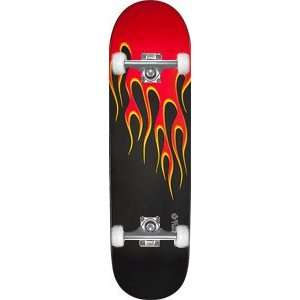  Powell Hot Rod Flames Skateboard 9.37 Black/Red/Yellow w 