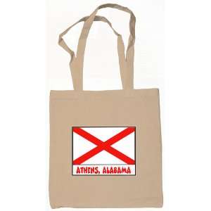 Athens Alabama Souvenir Tote Bag Natural