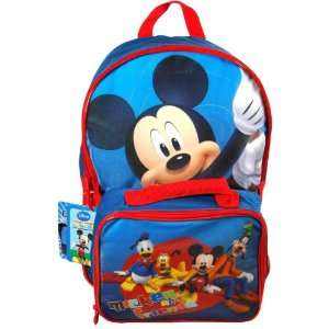  Mickey 16 Inch School Backpack with Detachable Lunch Bag 