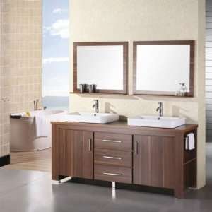  Design Element DEC083D L Washington Double Sink Vanity Set 