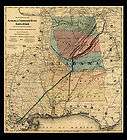 1848 MAP Alabama, Tennessee River Rail Road, Nice detail, Quality 