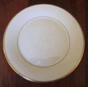ETERNAL by LENOX 10 3/4 Dinner Plate Cream w/Gold Bands  
