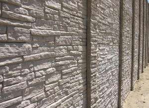 Fence panel sample, Premocrete stone, wood or brick texture  