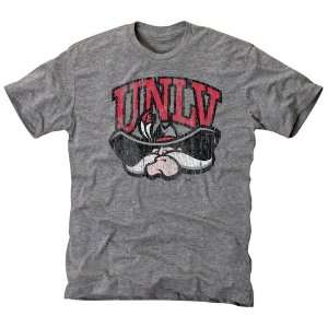  NCAA UNLV Rebels Distressed Secondary Tri Blend T Shirt 