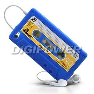 BLUE CASSETTE TAPE CASE COVER SKIN FOR IPOD TOUCH 4 4G  