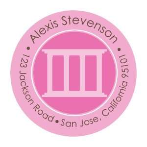  Pink Graduate School Round Stickers 