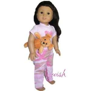  Pink Camouflage Pajama Set for 18 Inch Dolls Toys & Games