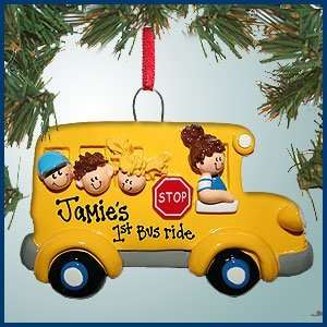  Personalized Christmas Ornaments   School Bus   Personalized 