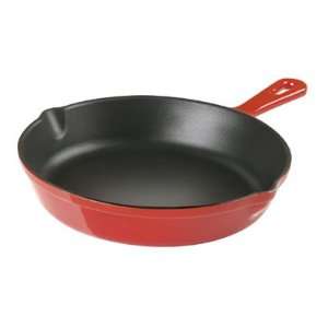  Porcelain Coated 8in. Frypan w/ Iron Handle   Red Kitchen 