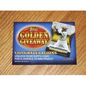  2012 Topps Golden Giveaway 10 Card Set Unused Codes 