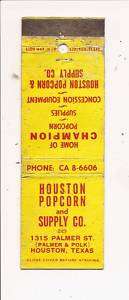 Houston Popcorn and Supply Co 1315Palmer Houston TX MB  