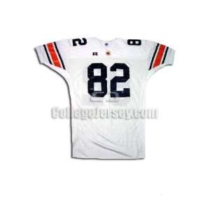 White No. 82 Game Used Auburn Russell Football Jersey (SIZE 50 