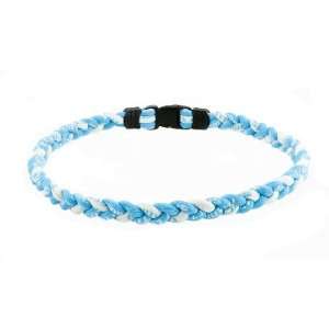   Ionic Sports Titanium Necklace Light Blue & White