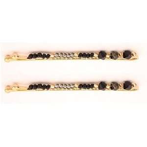  Wired Bobby Pins In Multiple Color Bead And Facets Beads 