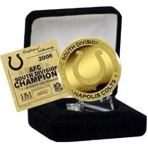 Indianapolis Colts 2006 AFC South Division Champion 24KT Gold Coin 