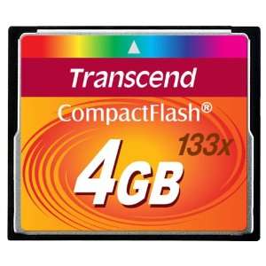  Transcend 4 GB 133x CompactFlash Memory Card TS4GCF133 