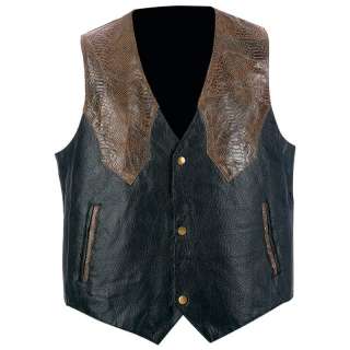 Genuine Leather Western Style Vest GFVWBR  