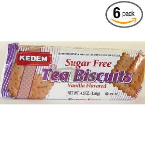   Kedem Sugar Free Tea Biscuits Vanilla Flavor   4.5 Oz   Kosher Parve