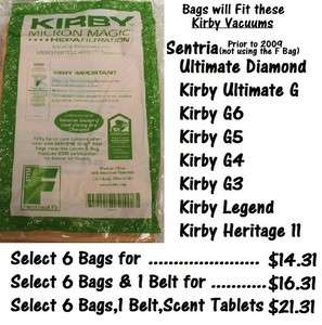 Genuine Kirby F Hepa Micron Magic Vacuum Cleaner Bags Sentria  