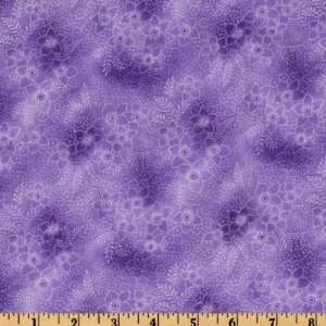  44 Wide Fusions Floral Violet/Purple Fabric By The Yard 