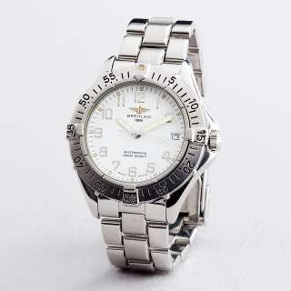 Breitling Colt Aeromarine Automatic Stainless Steel Date Watch White 