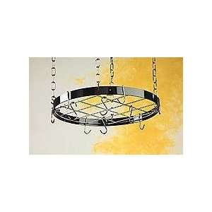  The Gourmet Round Pot Rack with Grid Color   Hammered 