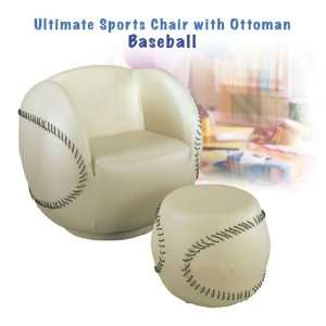   Sports Chair With Ottoman Baseball 62074 (New)