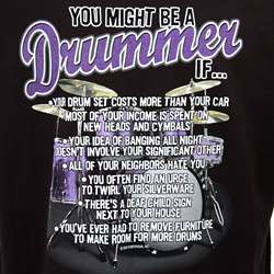 You Might Be A Drummer Mens T shirt  