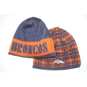  NFL Denver Broncos Reversible Team Color Beanie Hat Cap 