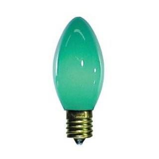 Watt Ceramic Green C9 Light Bulb / Intermediate Base / Incandescent 