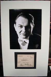 Edward G. Robinson Signed 1/2 Check, dated Sept. 1 1971  