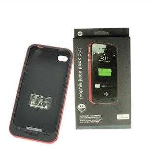 Red Mophie Juice Pack Plus 2000mAh External Battery Case for iPhone 4 