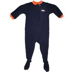   Denver Broncos Infant Fleece Blanket Sleeper (Navy)