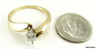 25ct Marquise Cut DIAMOND Engagement RING 14k White & Yellow Gold 