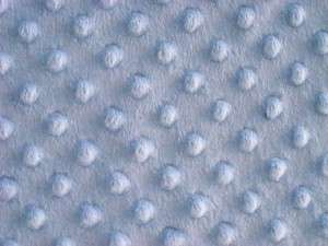 BABY BLUE MINKY DIMPLE DOT CHENILLE SEW FABRIC 60 BTY  