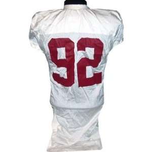 92 Alabama Game Used White Football Jersey (Name Removed) (Size 50 