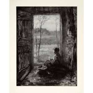  1924 Print Village Idyll Josef Israels Dutch Painter Boy 
