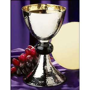   Christian Hammered Chalice Goblet Cup & Paten Church