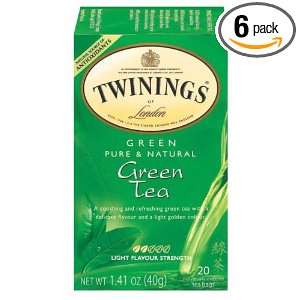 Twinings Green Tea, 1.41 Ounce Boxes (Pack of 6)  Grocery 