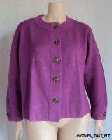 Purple Button Front Cardigan Sweater Macys Size 3X  