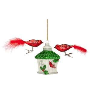  Waterford Marquis Birds and Bird House Ornament   Set of 4 