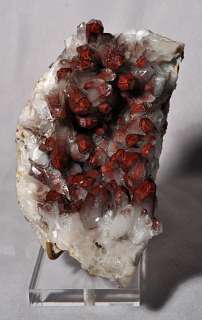 Natural Red Quartz 6 Crystal Cluster from China  